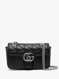 Gucci Mini GG Marmont Shoulder Bag | Black | FARFETCH at Farfetch